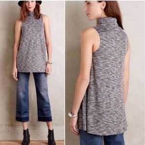 Anthropologie Postmark Sleeveless Turtleneck Top